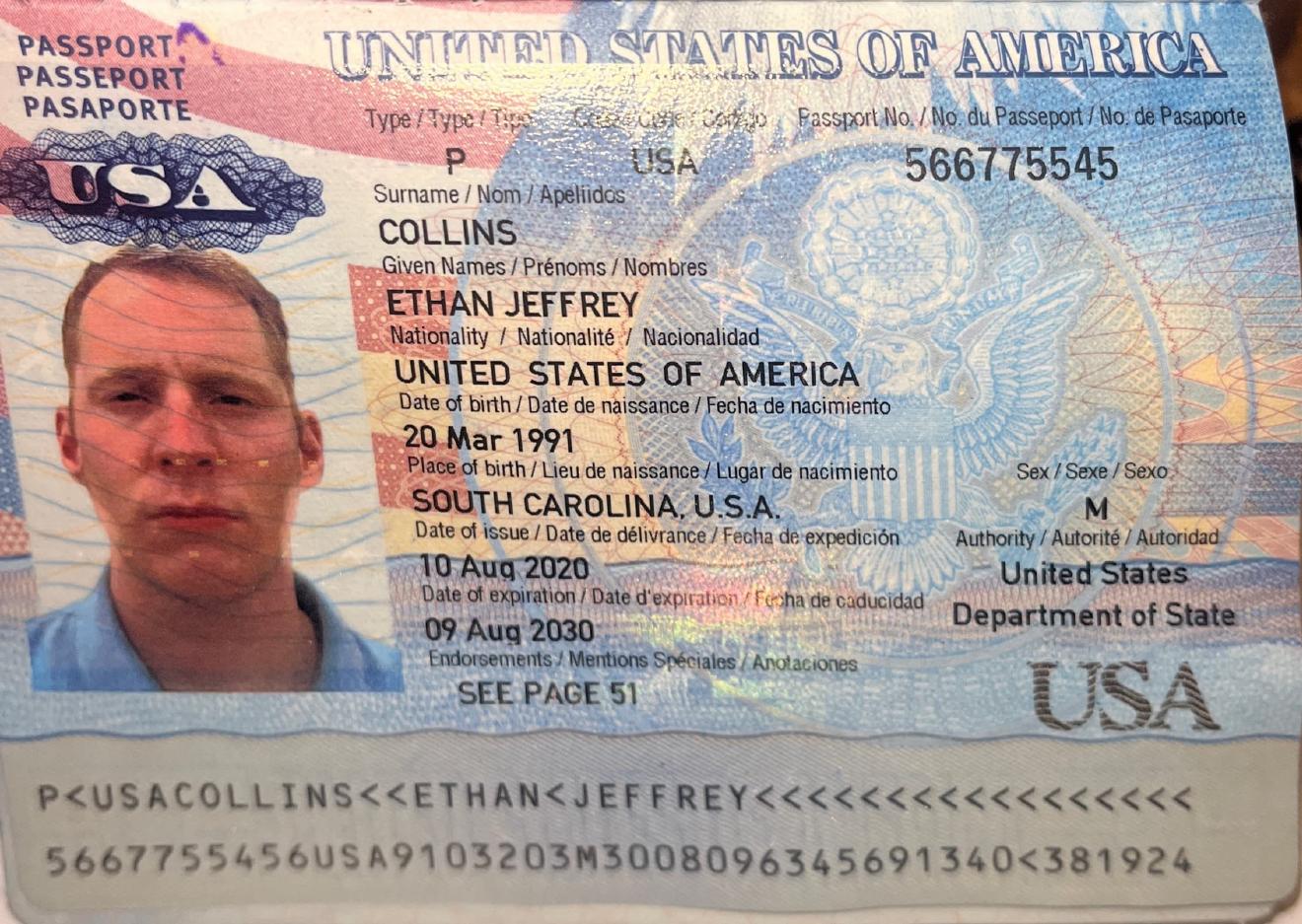 Passport identity verification scan